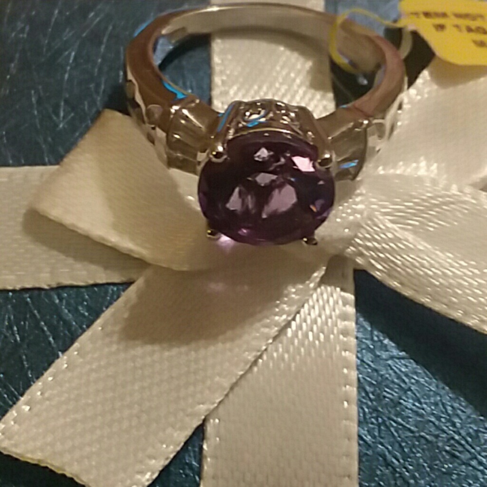 SIZE 8/ROSE De FRANCE AMETHYST RING, SIZE 7 - Picture 6 of 6
